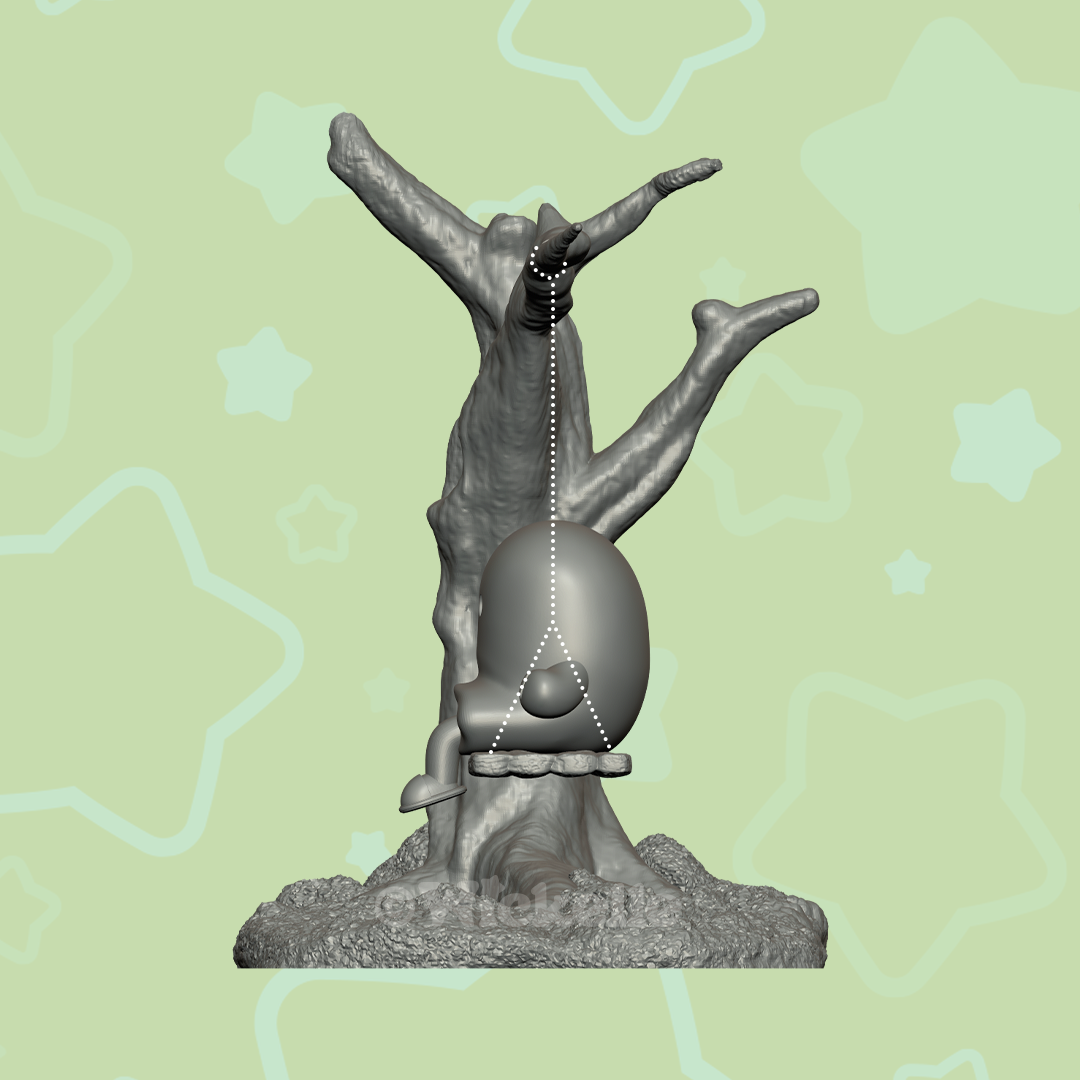 BOOk Club - Book Stopper - Cute Tree swing Ghost - digital STL file for 3d printing