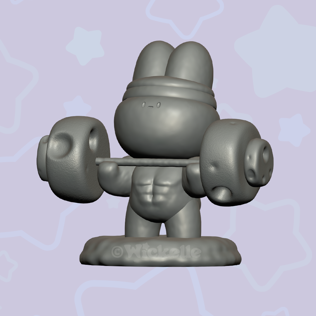 Bread Bunny - Heavy lifting cheese Bun - Digital STL files for 3D printing