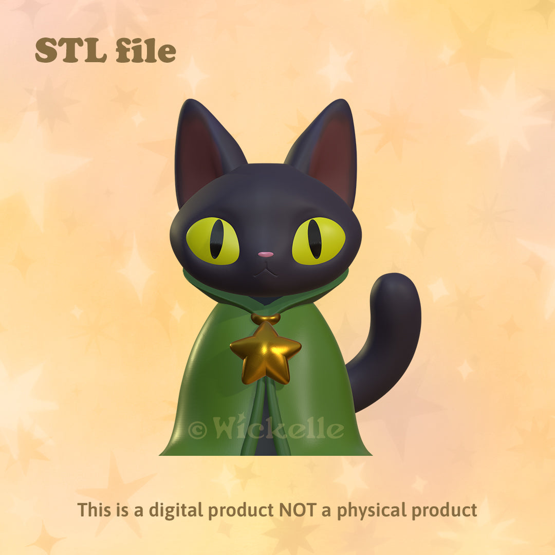 Wizard Cat digital STL file for 3d printing