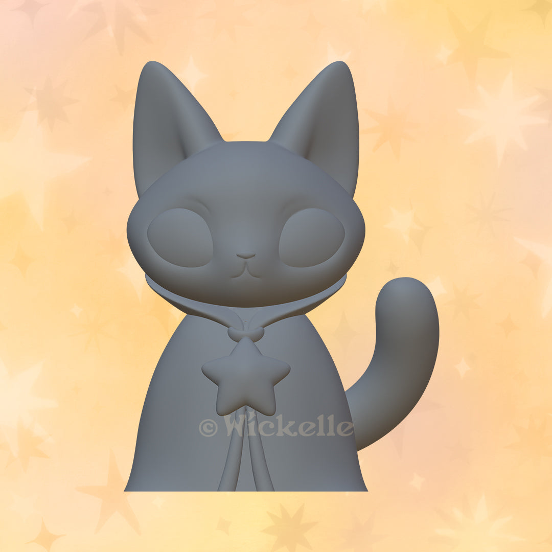 Wizard Cat digital STL file for 3d printing