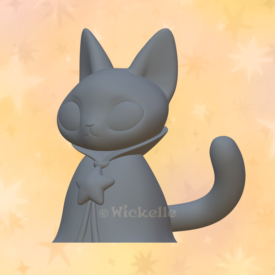 Wizard Cat digital STL file for 3d printing