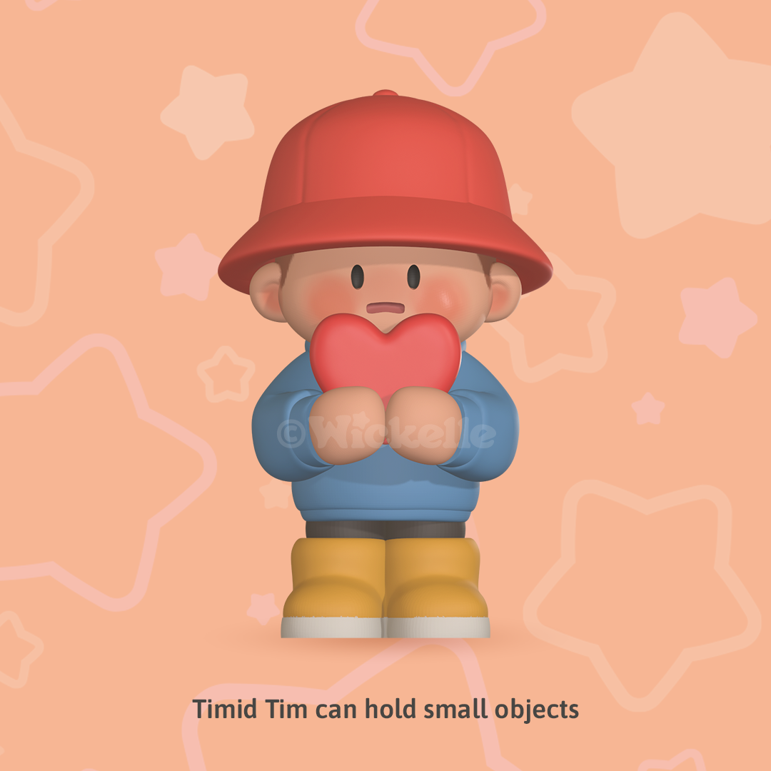 Timid Tim - Digital STL file for 3d printing