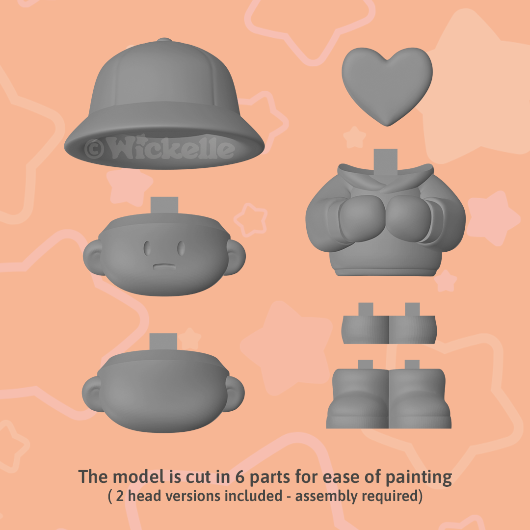 Timid Tim - Digital STL file for 3d printing