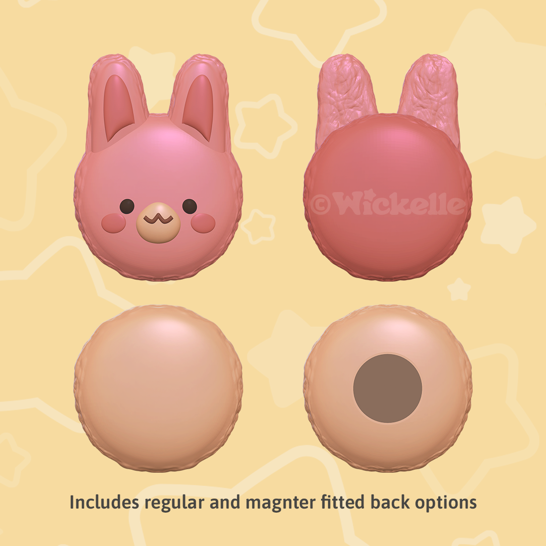 Cute Animal Macarons Magnets Bundle digital STL files for 3d printing