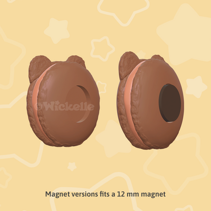 Cute Animal Macarons Magnets Bundle digital STL files for 3d printing