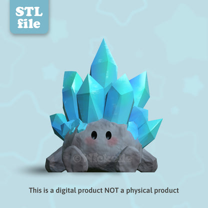 Crystal Pal -  rock desk buddy - Digital STL files for 3D printing (Copy)