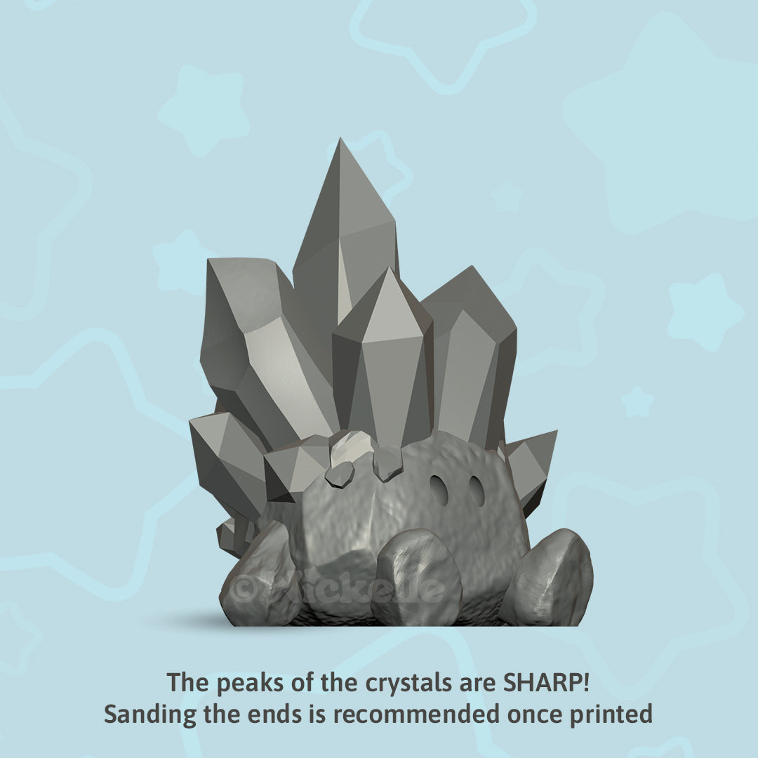 Crystal Pal -  rock desk buddy - Digital STL files for 3D printing (Copy)