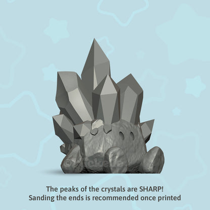 Crystal Pal -  rock desk buddy - Digital STL files for 3D printing (Copy)