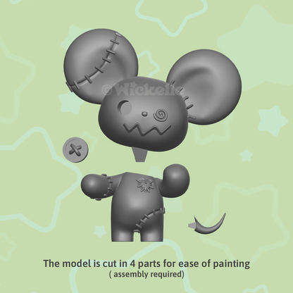 Frankenstein Mouse digital STL file for 3d printing
