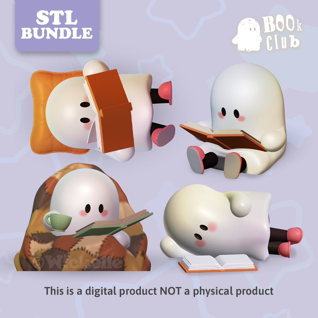 BOOk Club - Reading Ghosts Bundle - digital .STL file for 3d printing