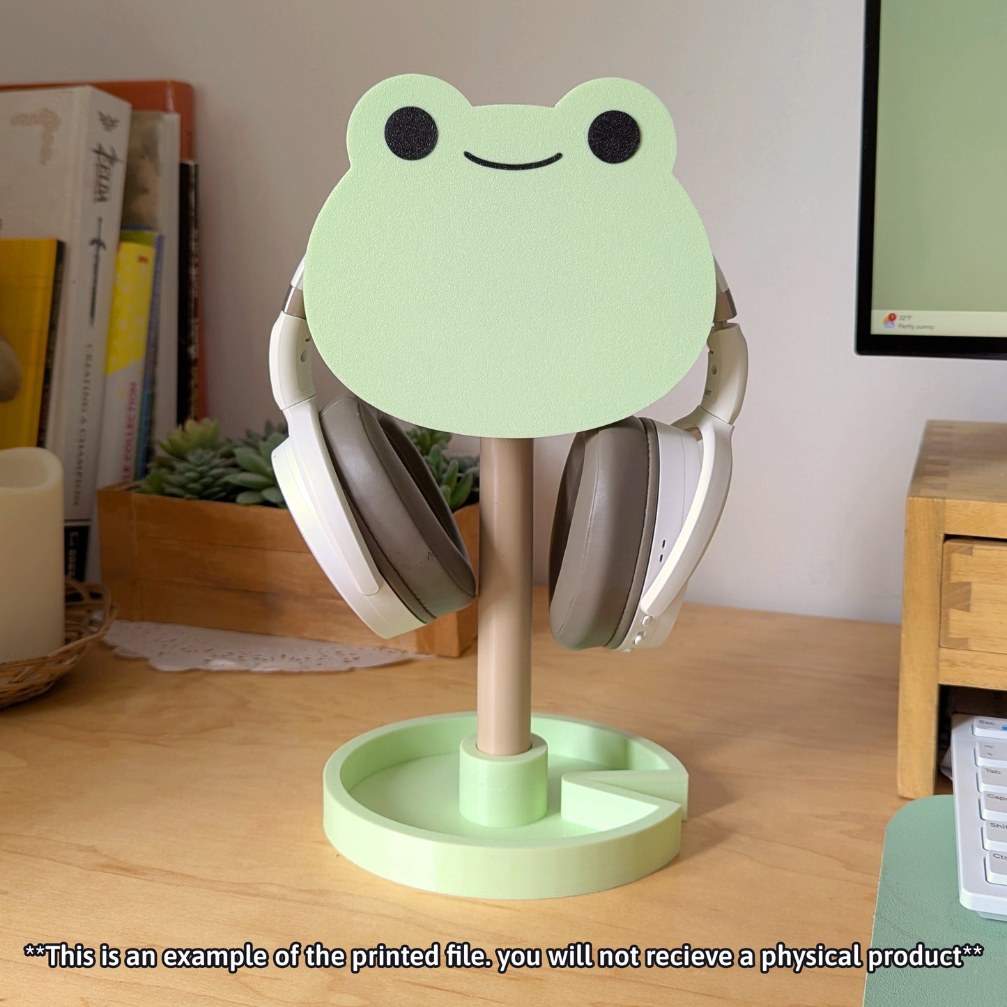 Frog Headphone Stand - Digital STL files for 3d printing