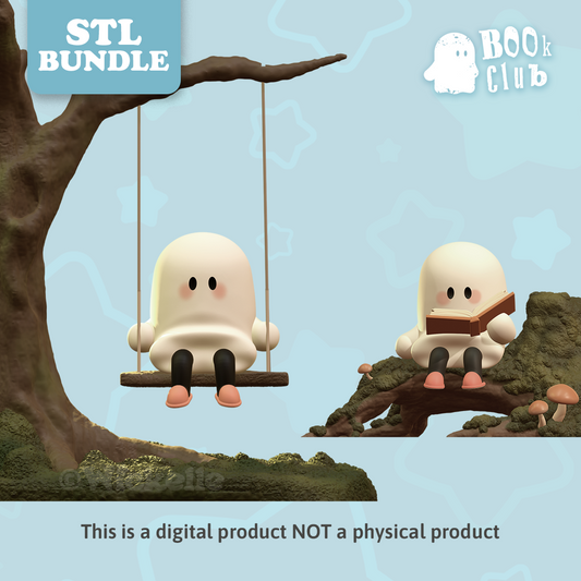 BOOk Club - Book Stopper Bundle - Cute Ghosts - digital STL file for 3d printing