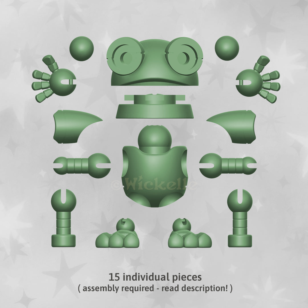 Articulated Frog Robot STL (Ball jointed doll)