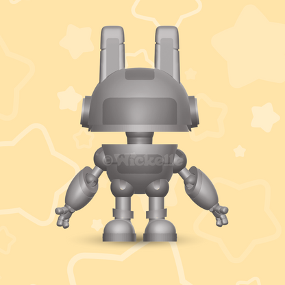 Articulated Bunny Robot (Ball jointed doll) digital STL file for 3d printing