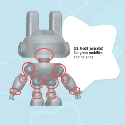 Articulated Robot Bundle (Ball jointed dolls) - digital STL files for 3d printing