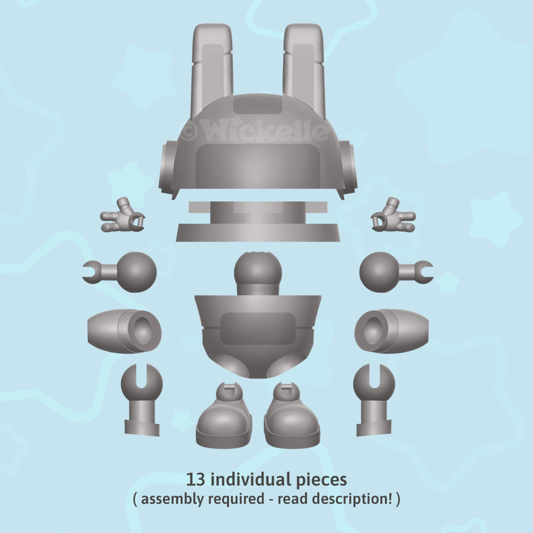 Articulated Robot Bundle (Ball jointed dolls) - digital STL files for 3d printing