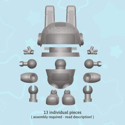 Articulated Robot Bundle (Ball jointed dolls) - digital STL files for 3d printing