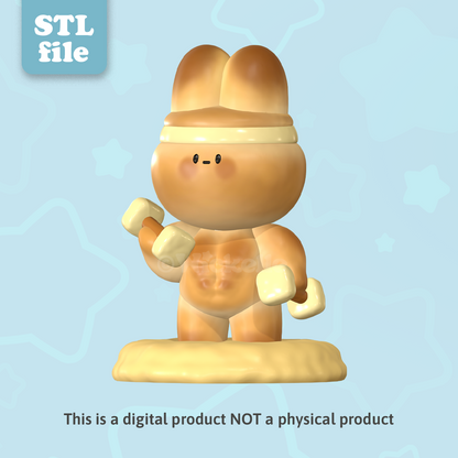 Bread Bunny - Butter dumbbell Bun - Digital STL files for 3D printing