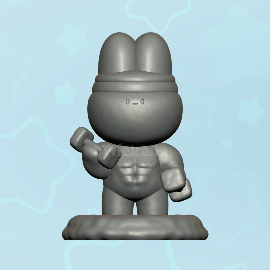 Bread Bunny - Butter dumbbell Bun - Digital STL files for 3D printing