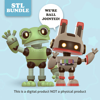 Articulated Robot Bundle (Ball jointed dolls) - digital STL files for 3d printing