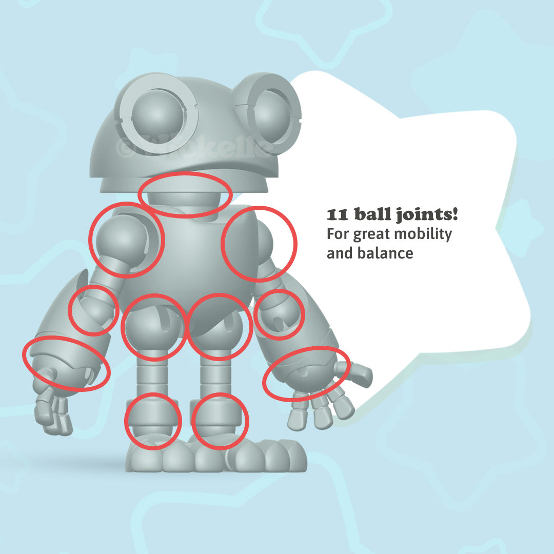 Articulated Robot Bundle (Ball jointed dolls) - digital STL files for 3d printing
