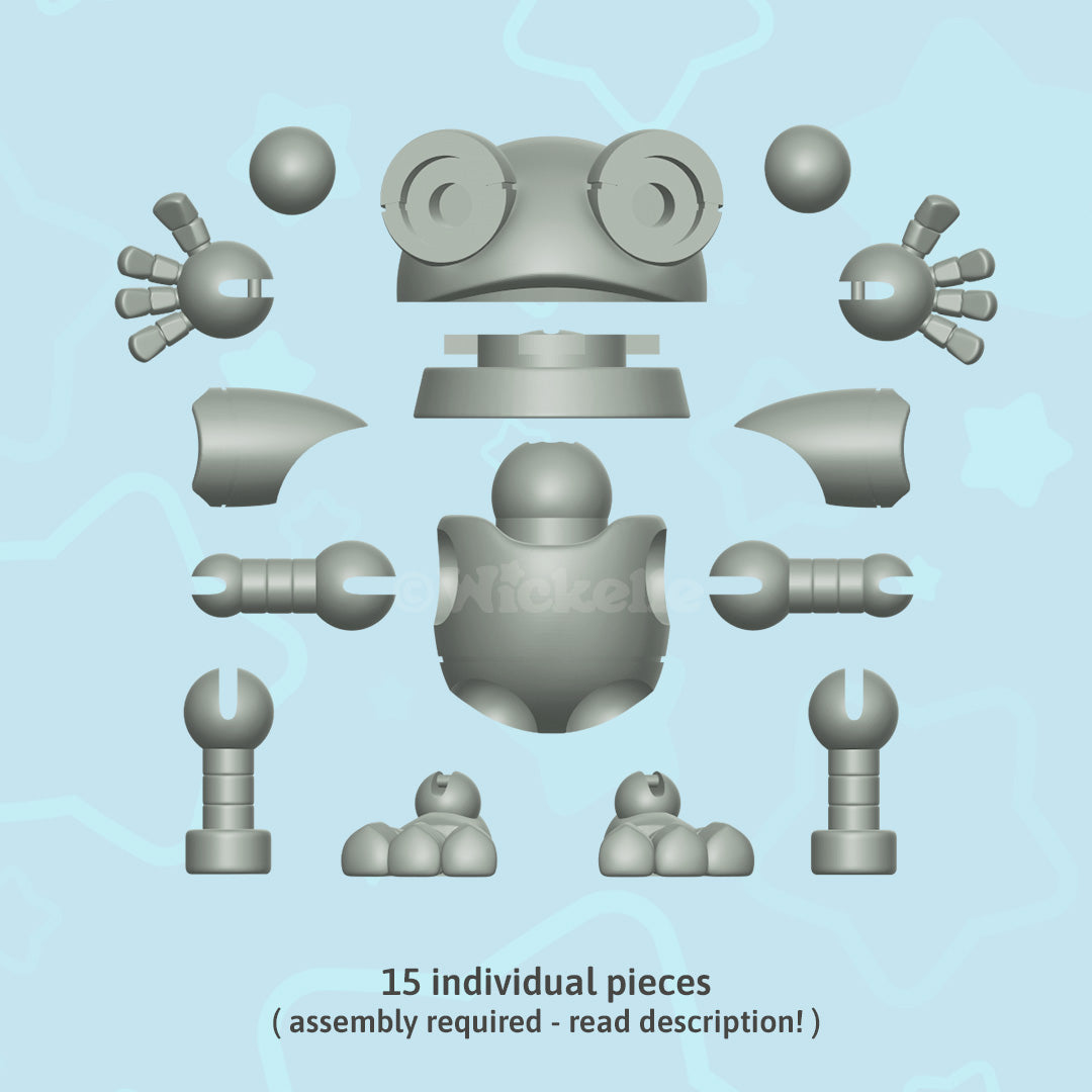Articulated Robot Bundle (Ball jointed dolls) - digital STL files for 3d printing