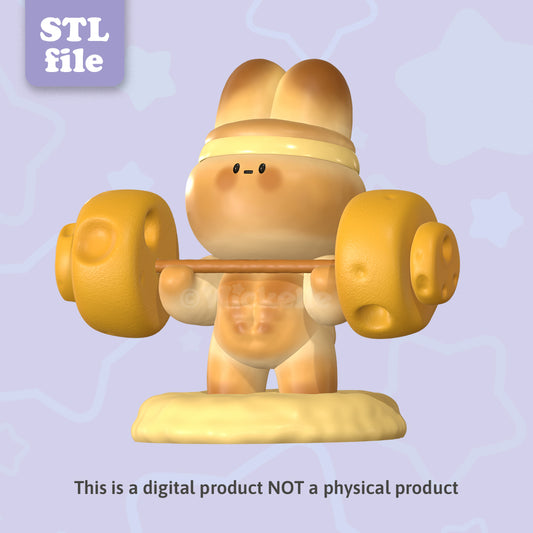 Bread Bunny - Heavy lifting cheese Bun - Digital STL files for 3D printing