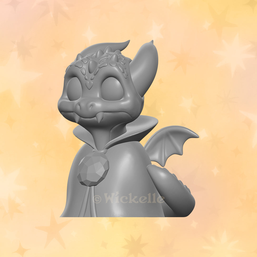 Wizard Baby Dragon digital STL file for 3d printing
