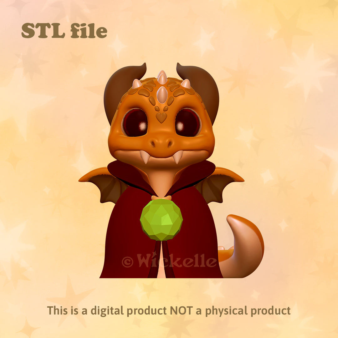 Wizard Baby Dragon digital STL file for 3d printing