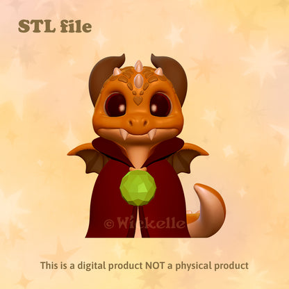Wizard Baby Dragon digital STL file for 3d printing