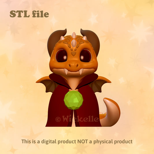 Wizard Baby Dragon digital STL file for 3d printing
