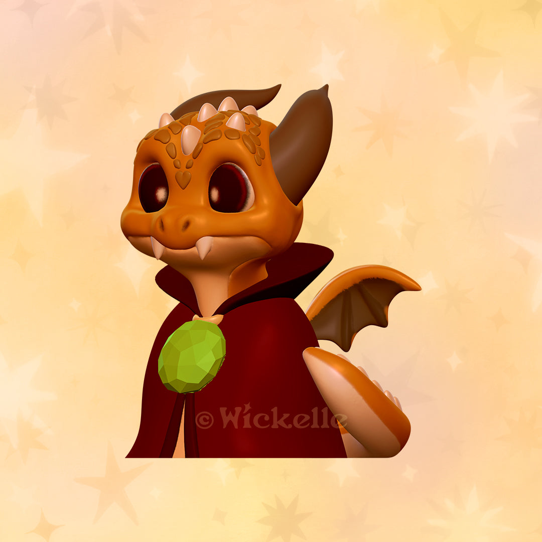 Wizard Baby Dragon digital STL file for 3d printing