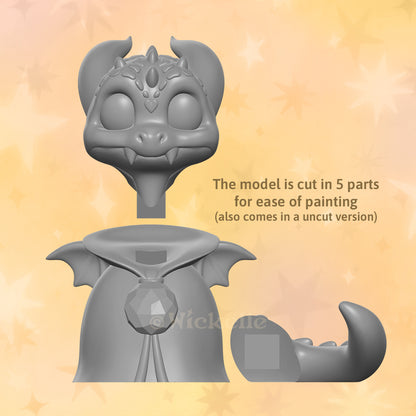 Wizard Baby Dragon digital STL file for 3d printing