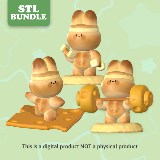 Bread Bunny Bundle - Digital STL files for 3D printing