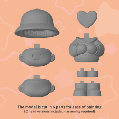 Timid Tim - Digital STL file for 3d printing