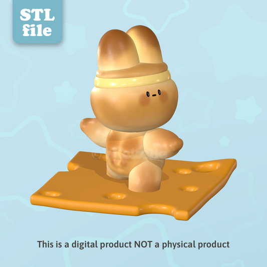 Bread Bunny - Yoga Bun - Digital STL files for 3D printing